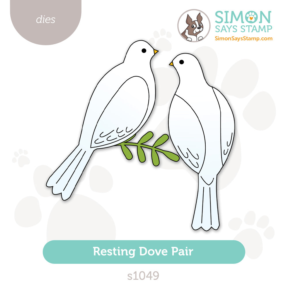 Simon Says Stamp Resting Dove Pair Wafer Dies s1049 DieCember