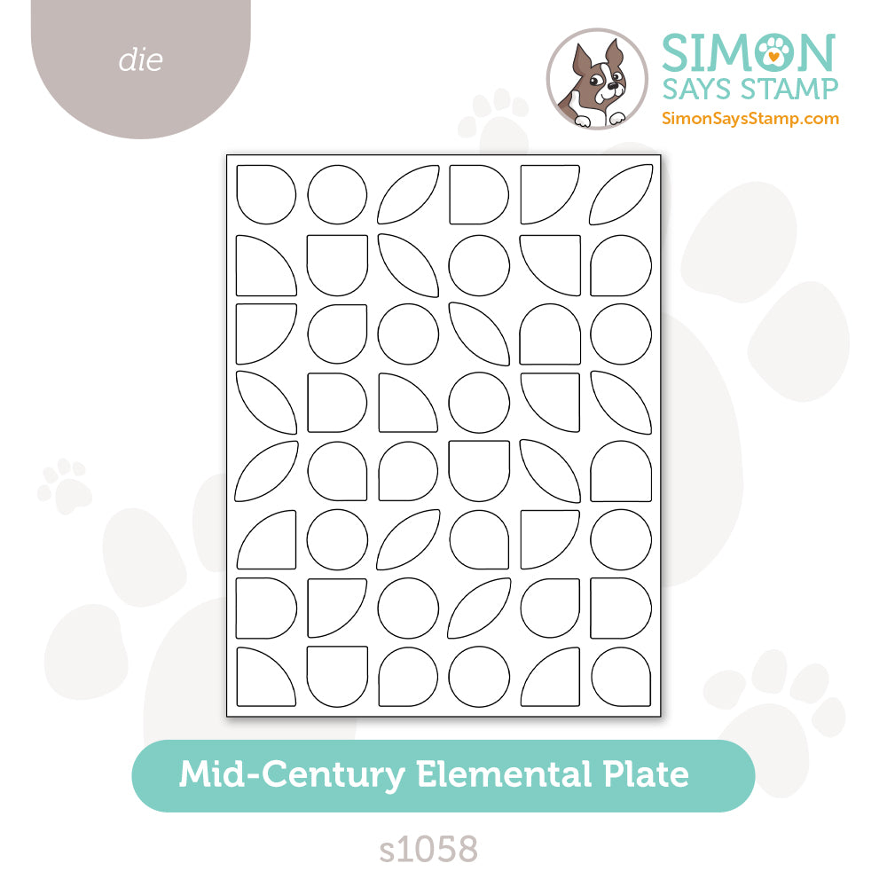 Simon Says Stamp Mid Century Elemental Plate Wafer Die s1058