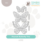 Simon Says Stamp Flourish Butterfly Trio Wafer Dies s1092 In My Heart