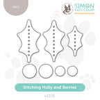 Simon Says Stamp Stitching Holly And Berries Wafer Dies s1101 DieCember