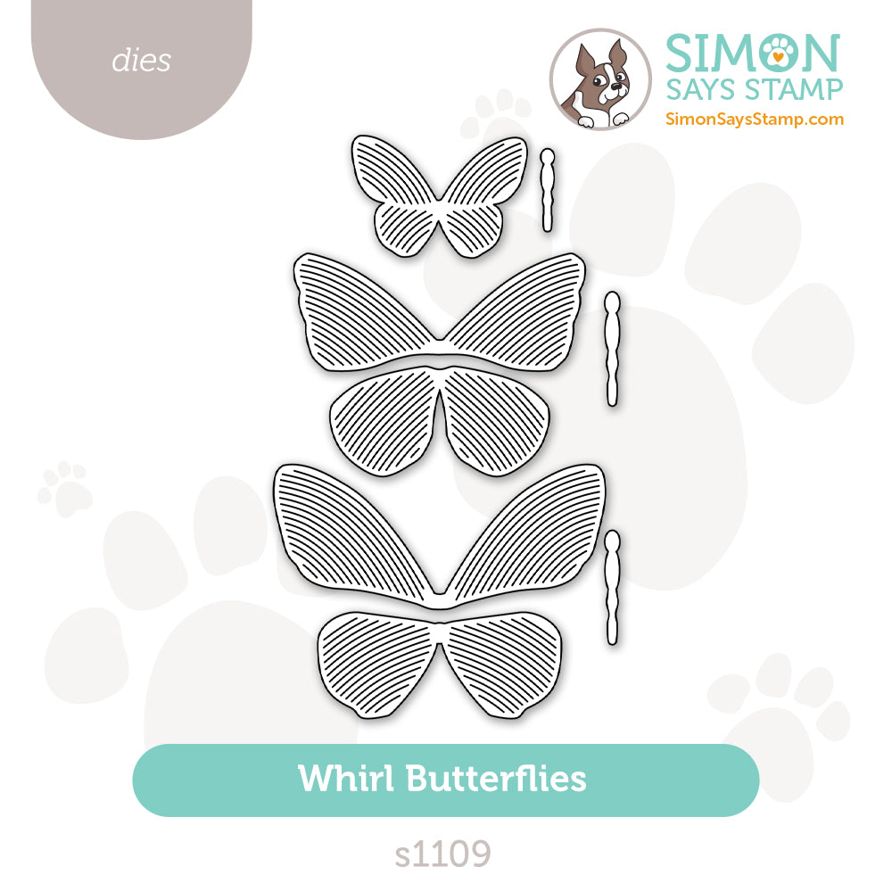 Simon Says Stamp Whirl Butterflies Wafer Dies s1109 Beautiful Moments