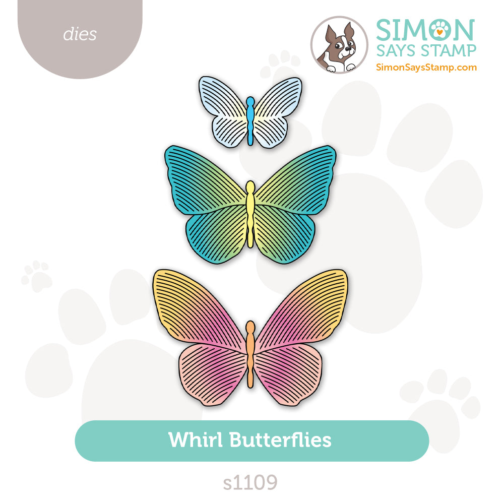 Simon Says Stamp Whirl Butterflies Wafer Dies s1109 Beautiful Moments