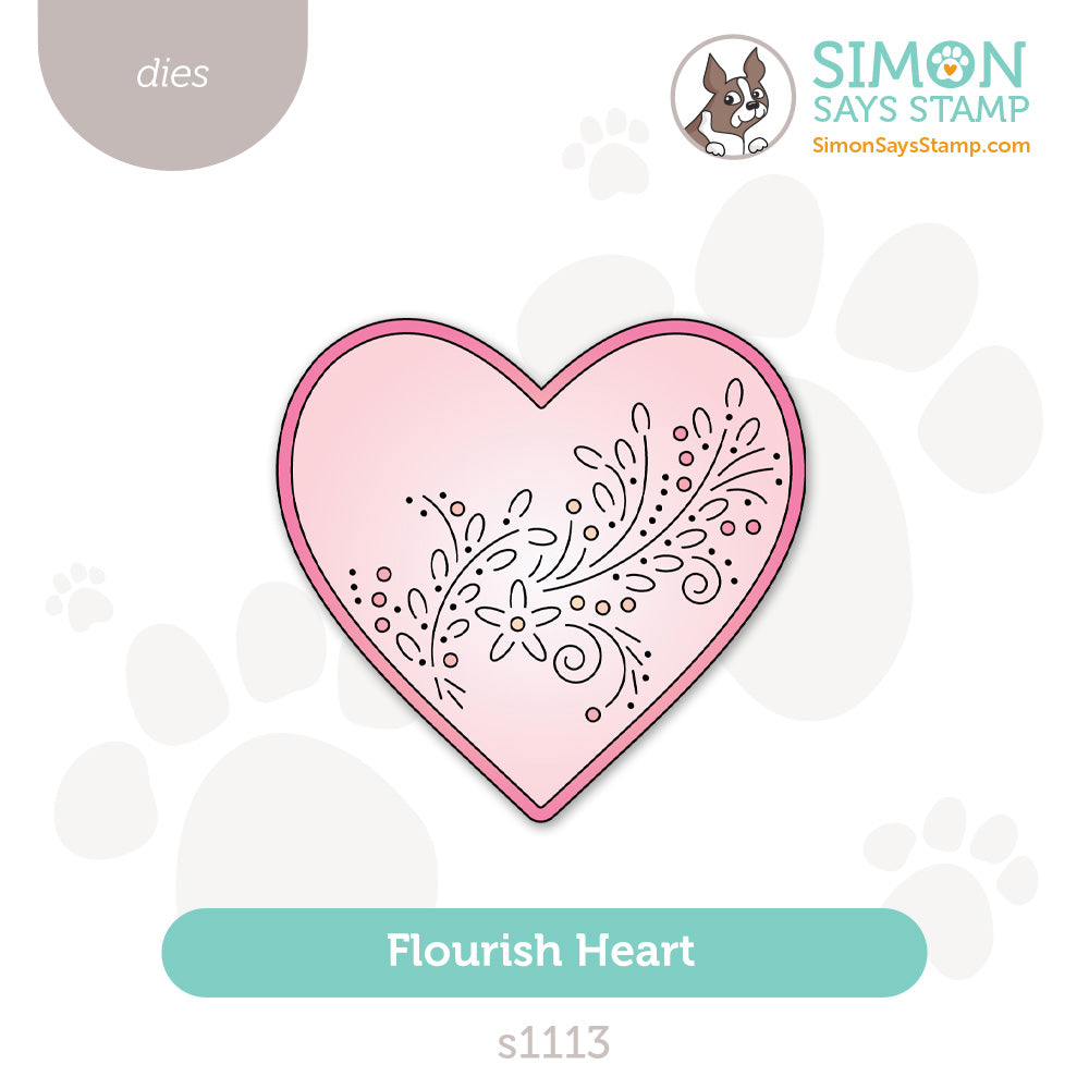 Simon Says Stamp Flourish Heart s1113 Heart to Heart