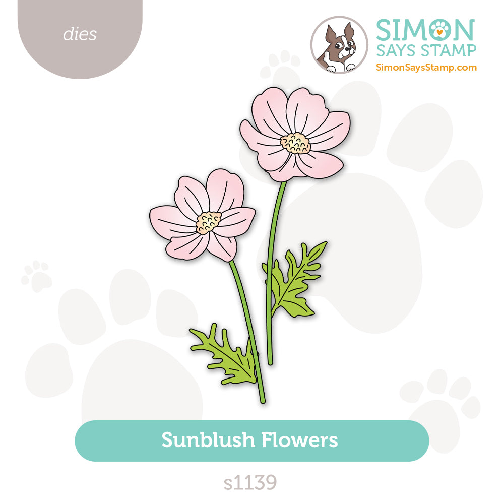 Simon Says Stamp Sunblush Flowers Wafer Dies s1139 Always There