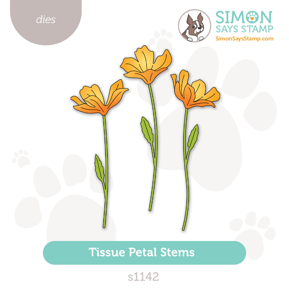 Simon Says Stamp Tissue Petal Stems Wafer Dies s1142 Every Happiness
