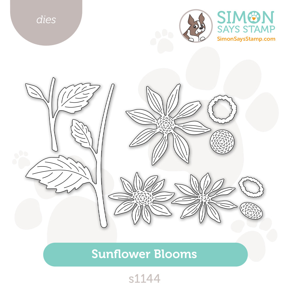 Simon Says Stamp Sunflower Blooms Wafer Dies s1144 Every Happiness