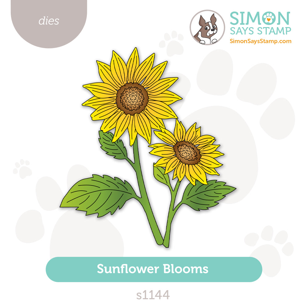 Simon Says Stamp Sunflower Blooms Wafer Dies s1144 Every Happiness