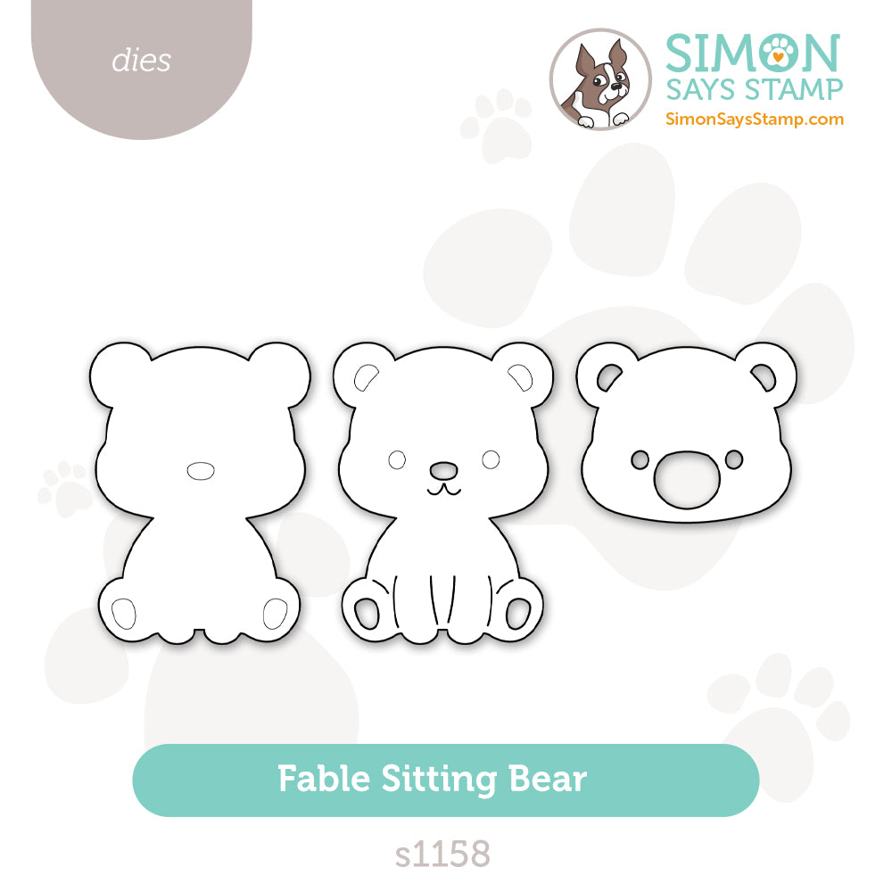Simon Says Stamp Fable Sitting Bear Wafer Dies s1158 Always There