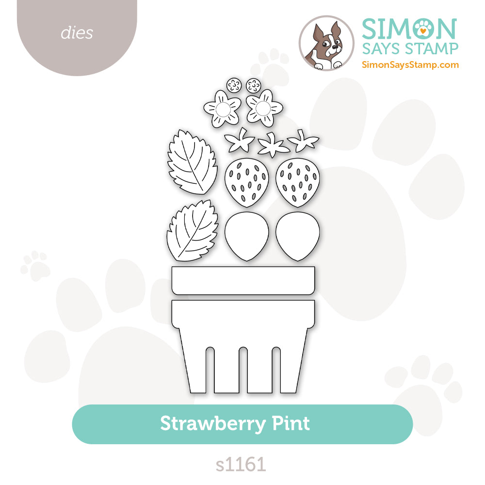 Simon Says Stamp Strawberry Pint Wafer Dies s1161 Always There