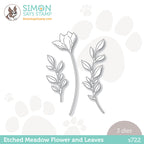 Simon Says Stamp Etched Meadow Flower and Leaves Wafer Dies s722