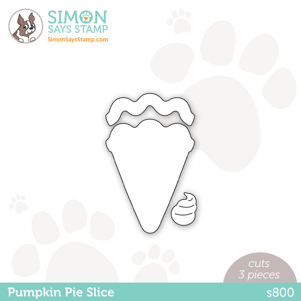 Simon Says Stamp PUMPKIN PIE SLICE Wafer Dies s800 Cozy Hugs