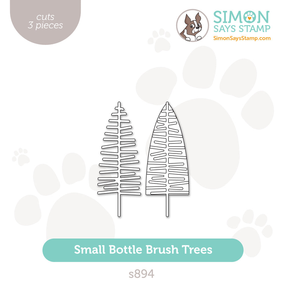 Simon Says Stamp Small Bottle Brush Trees Wafer Dies s894 All The Joy