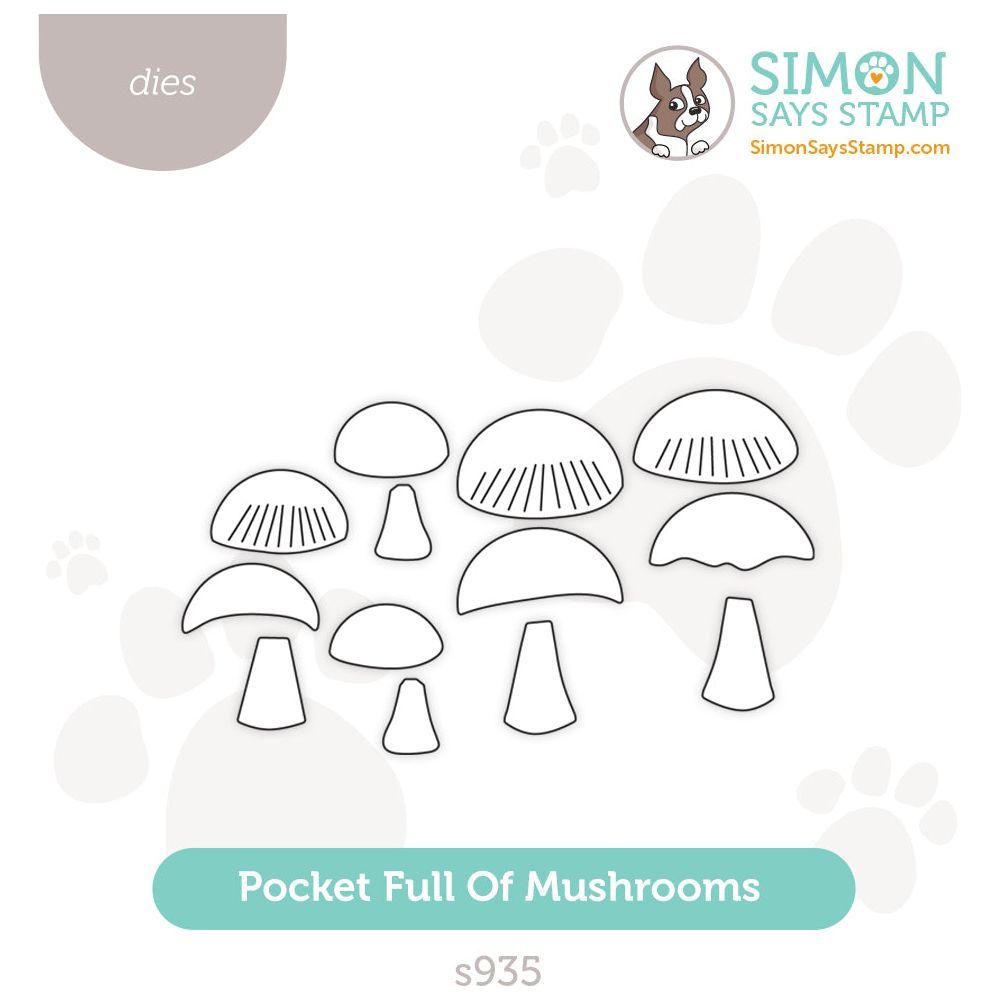 Simon Says Stamp Pocket Full of Mushrooms Wafer Dies s935 Festive Fun