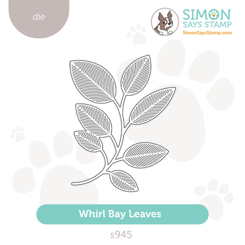 Simon Says Stamp Whirl Bay Leaves Wafer Die s945 DieCember