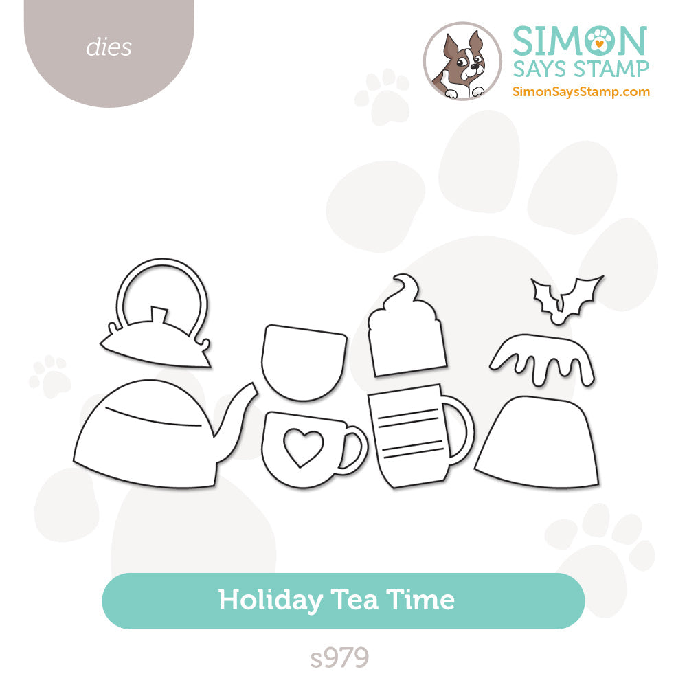 Simon Says Stamp Holiday Tea Time Wafer Die s979 Festive Fun