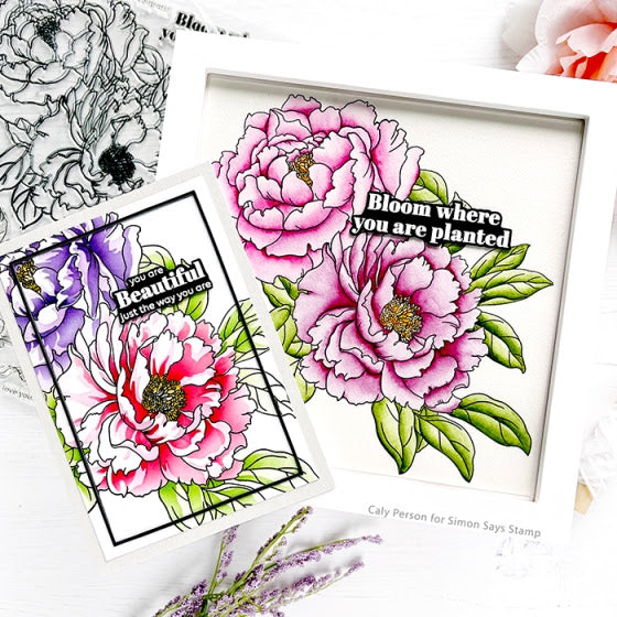 Altenew Billowing Peonies Layering Stencils alt7741st you are beautiful | color-code:ALT01