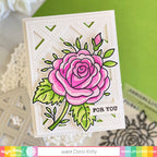 Waffle Flower Sketched Rose Clear Stamps 421371 for you