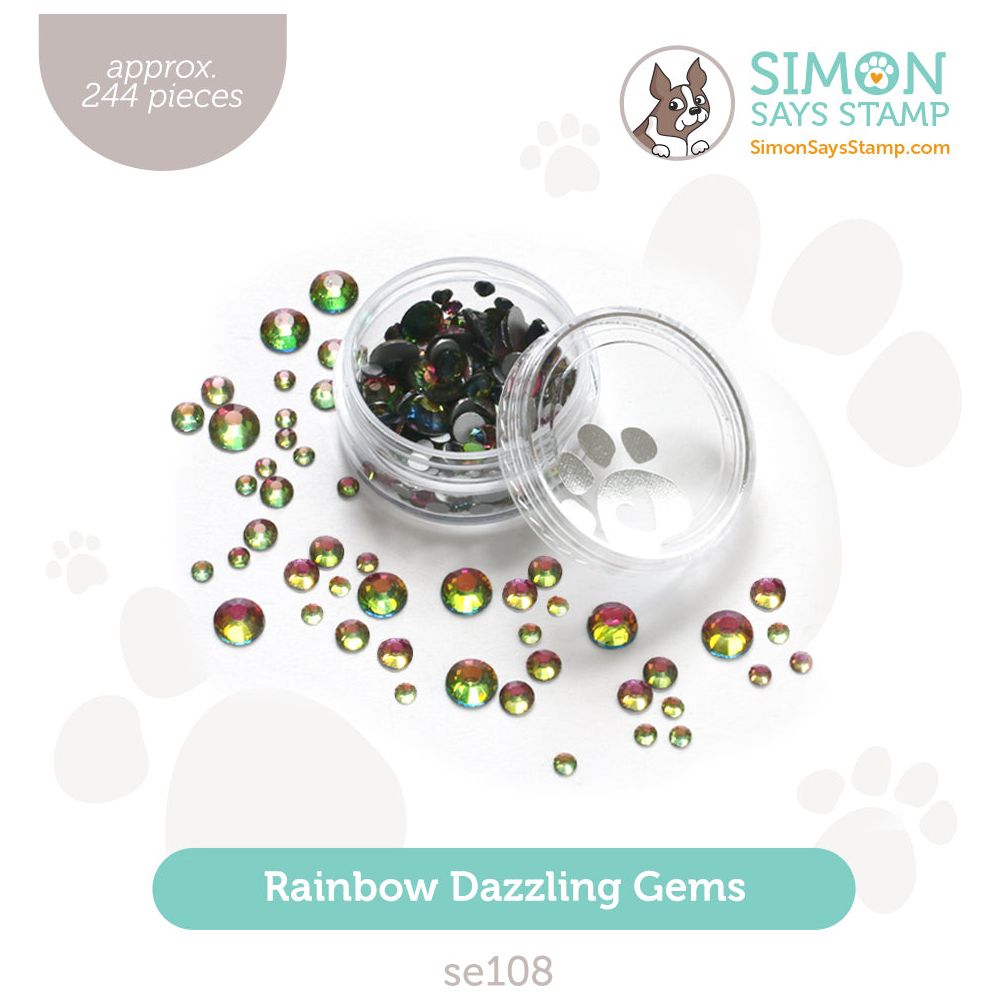 Simon Says Stamp Pawsitively Dazzling Gems Rainbow se108 Splendor