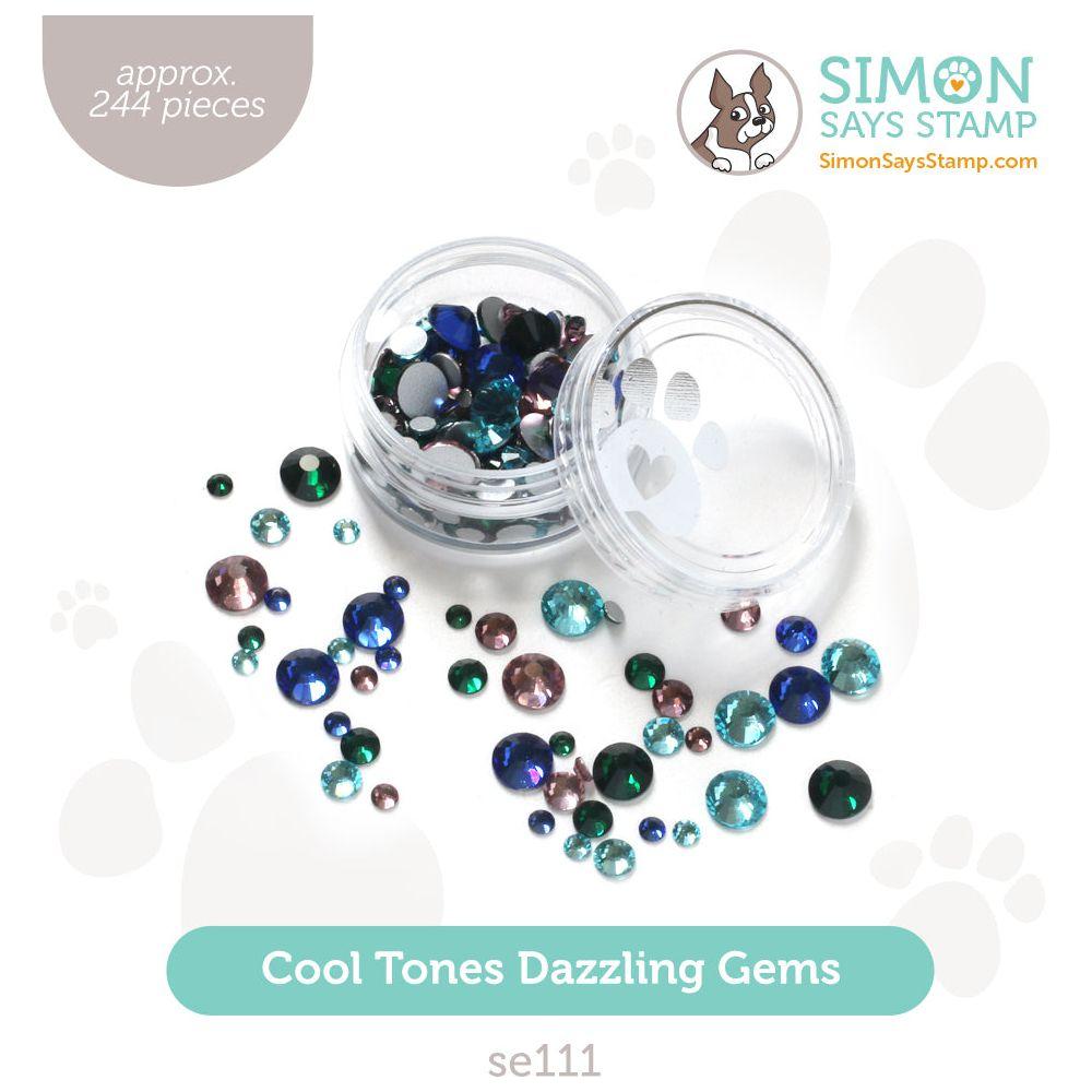 Simon Says Stamp Pawsitively Dazzling Gems Cool Tones se111 Splendor