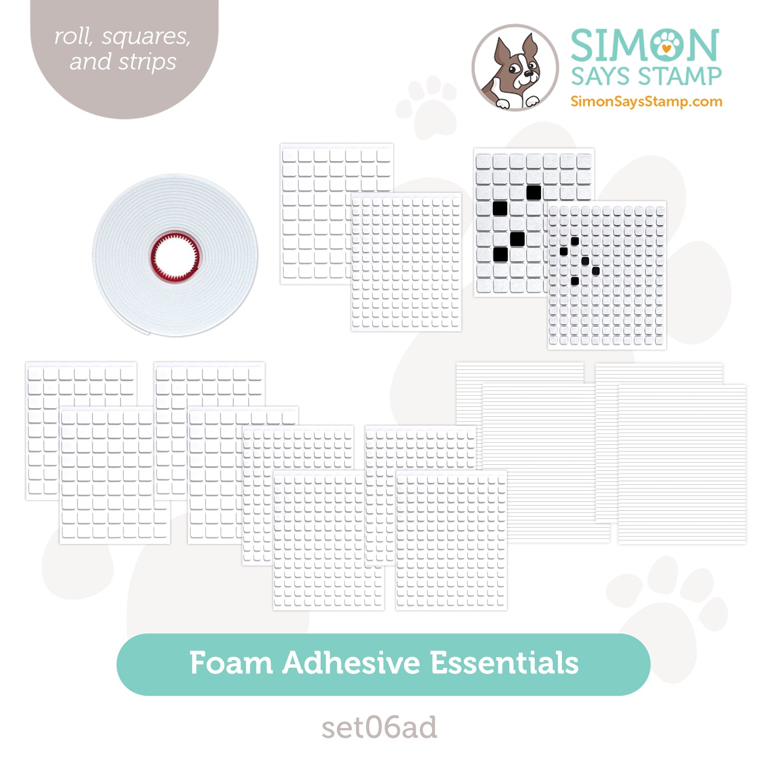 Simon Says Stamp Foam Adhesives Essentials Bundle set06ad Rain or Shine