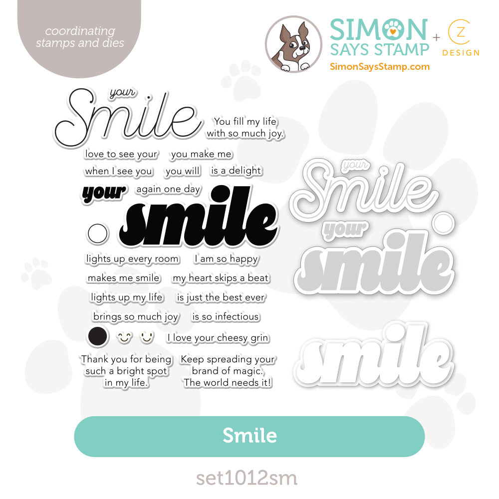 CZ Design Stamps And Dies Smile Bundle set1012sm Friend Like You