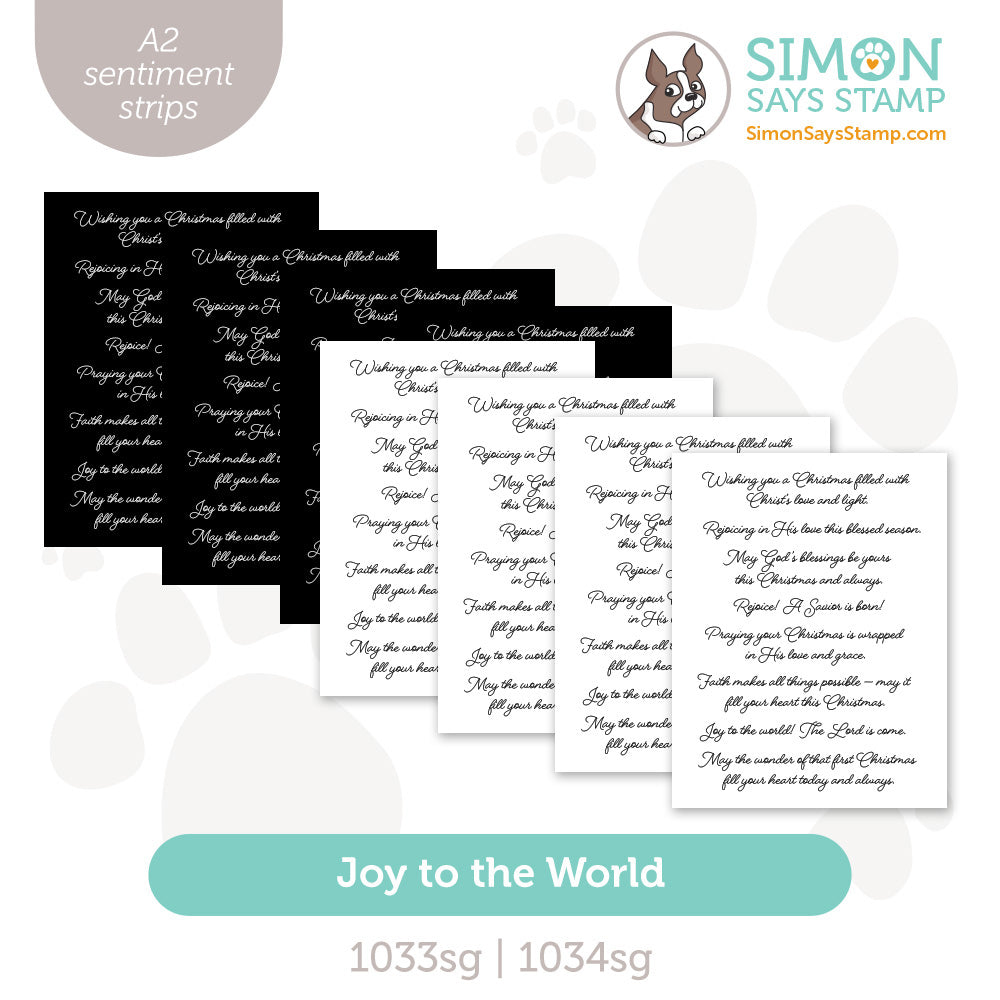 Simon Says Stamp Sentiment Strips Joy To The World Bundle set1072jw