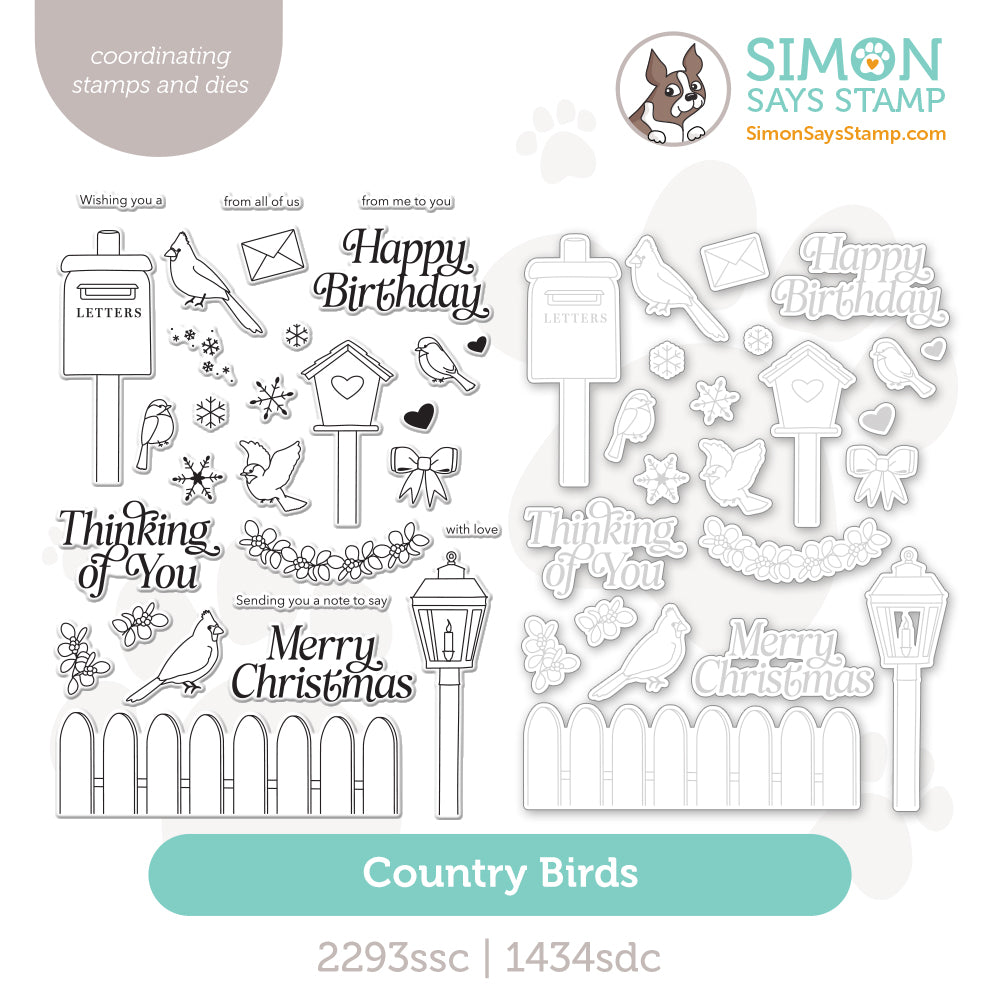 Simon Says Stamps and Dies Country Birds set1086cb And Everything Nice
