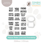 Simon Says Stamps And Dies Plaque Slides Love and Friendship set1148ps Heart to Heart