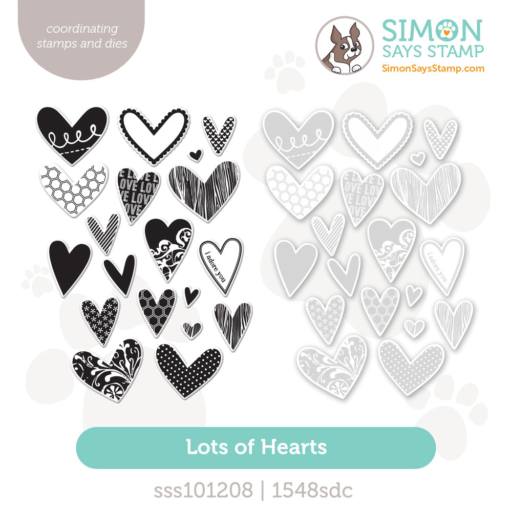 Simon Says Stamps And Dies Lots Of Hearts set1149lh Heart to Heart 