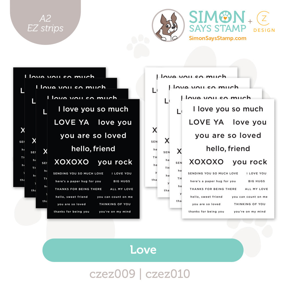 CZ Design EZ Strips Love set1159ez Heart to Heart