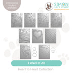 Simon Says Stamp Heart to Heart Collection I Want It All Embossing Folders set1160ef