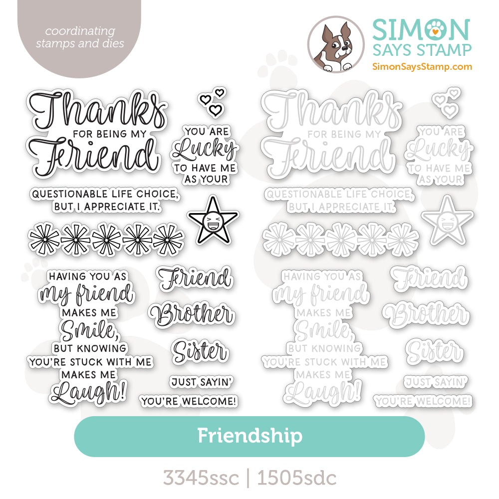 Simon Says Stamps And Dies Friendship set1178fs Beautiful Moments