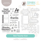 CZ Design Stamps and Dies Best Teacher Ever set1305bt Every Happiness