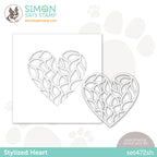 Simon Says Stamp Stencil STYLIZED HEART ssst221589c
