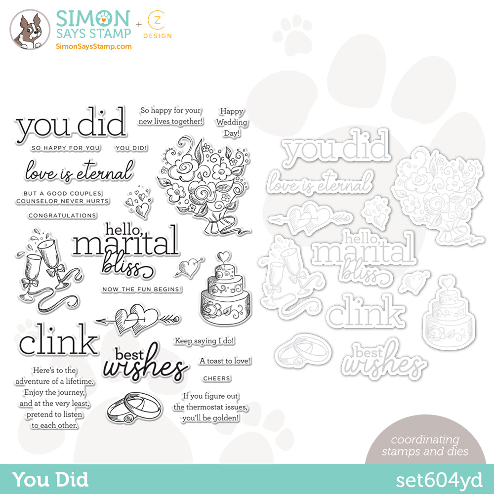 CZ Design Stamps and Dies YOU DID set604yd Be Creative