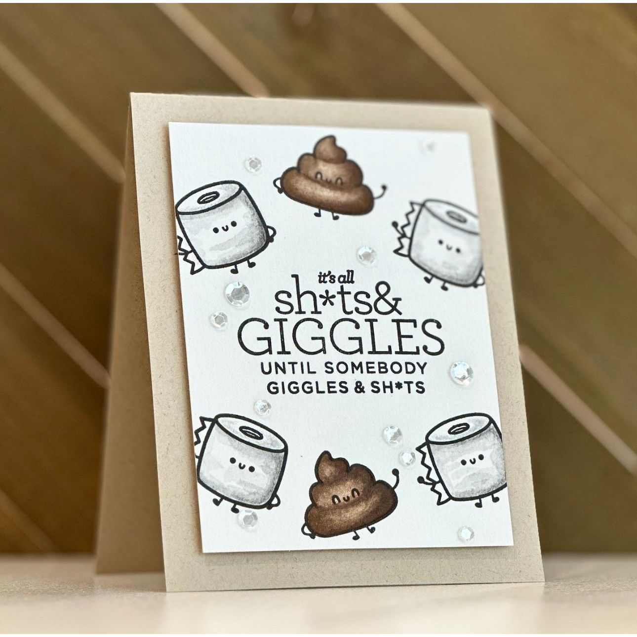 CZ Design Stamps and Dies Giggles And set626ga Potty Humor Card | color-code:ALT01