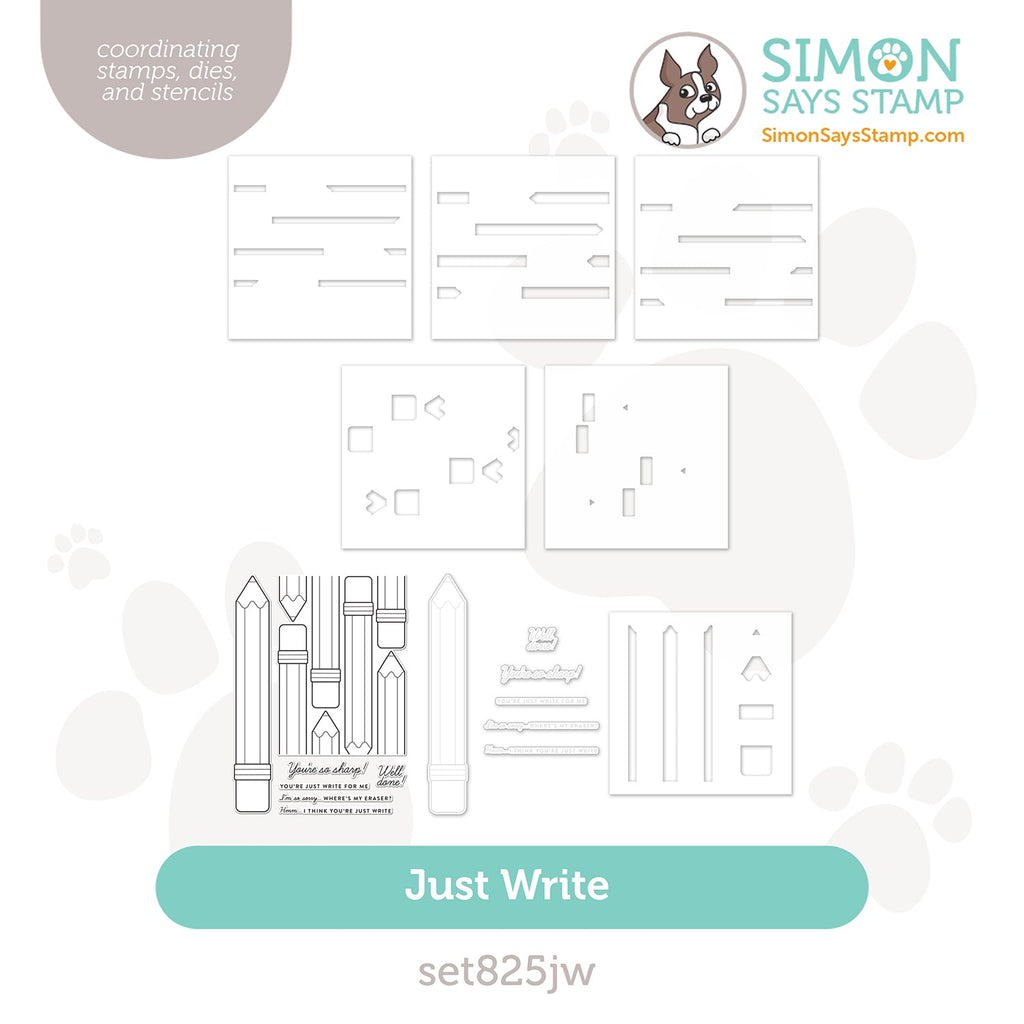 Simon Says Stamps Dies And Stencils Just Write set825jw Cheering For You