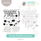 CZ Design Stamps And Dies Chunky Thankful Greetings set832ct