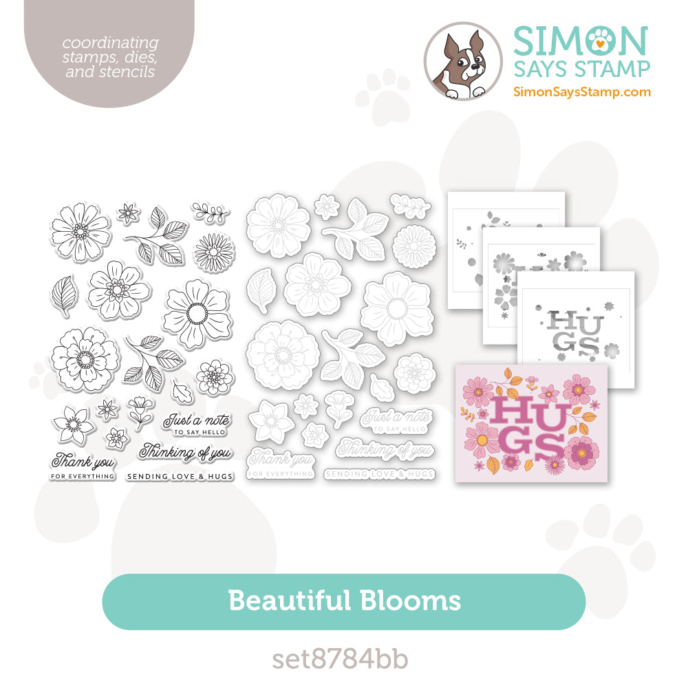 Simon Says Stamps Dies and Stencils Beautiful Blooms set8784bb