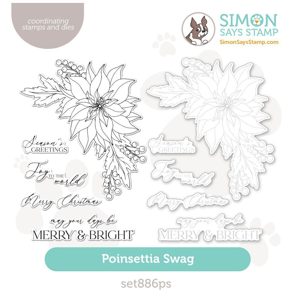 Simon Says Stamps and Dies Poinsettia Swag set886ps Festive Fun