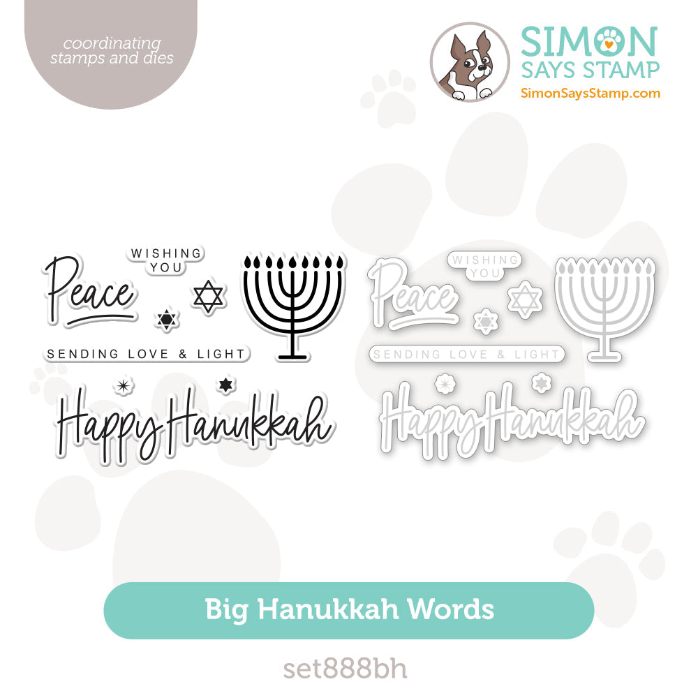 Simon Says Stamps and Dies Big Hanukkah Words set888bh DieCember