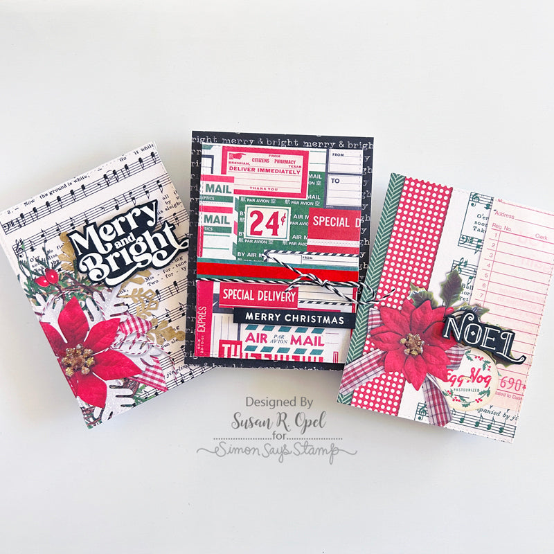 Simon Says Stamps And Dies Making Spirits Bright set703ms Christmas Cards