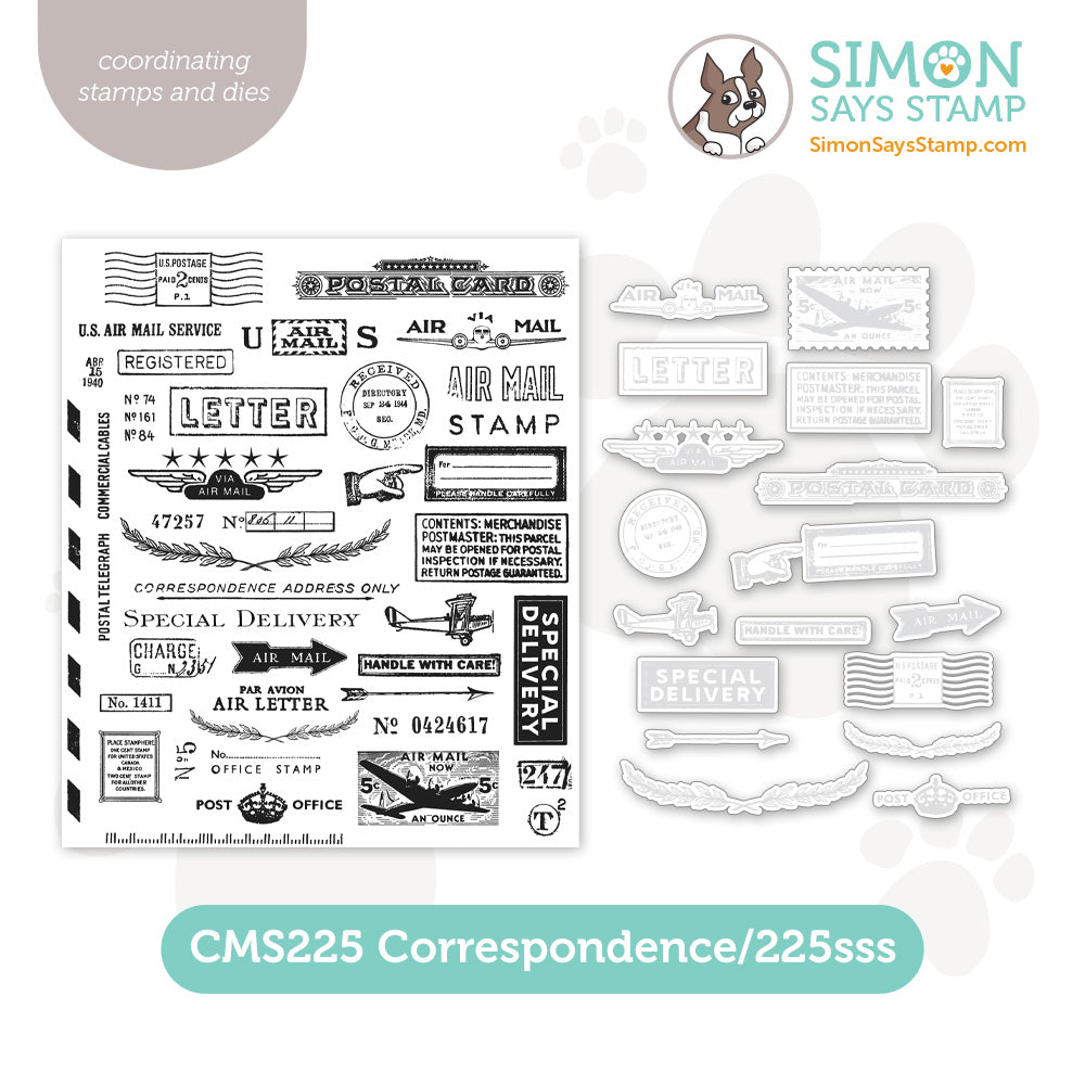 Simon Says Stamp Correspondence Wafer Dies 225sss