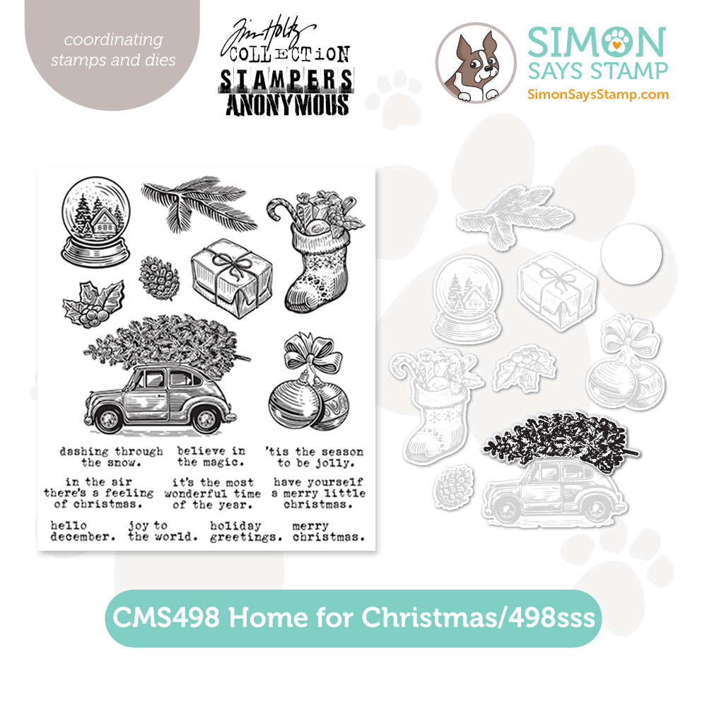 Tim Holtz Home For Christmas Stamps with Simon Says Stamp Dies Bundle sethc24