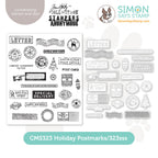 Tim Holtz Holiday Postmarks Stamps with Simon Says Stamp Dies Bundle sethp25