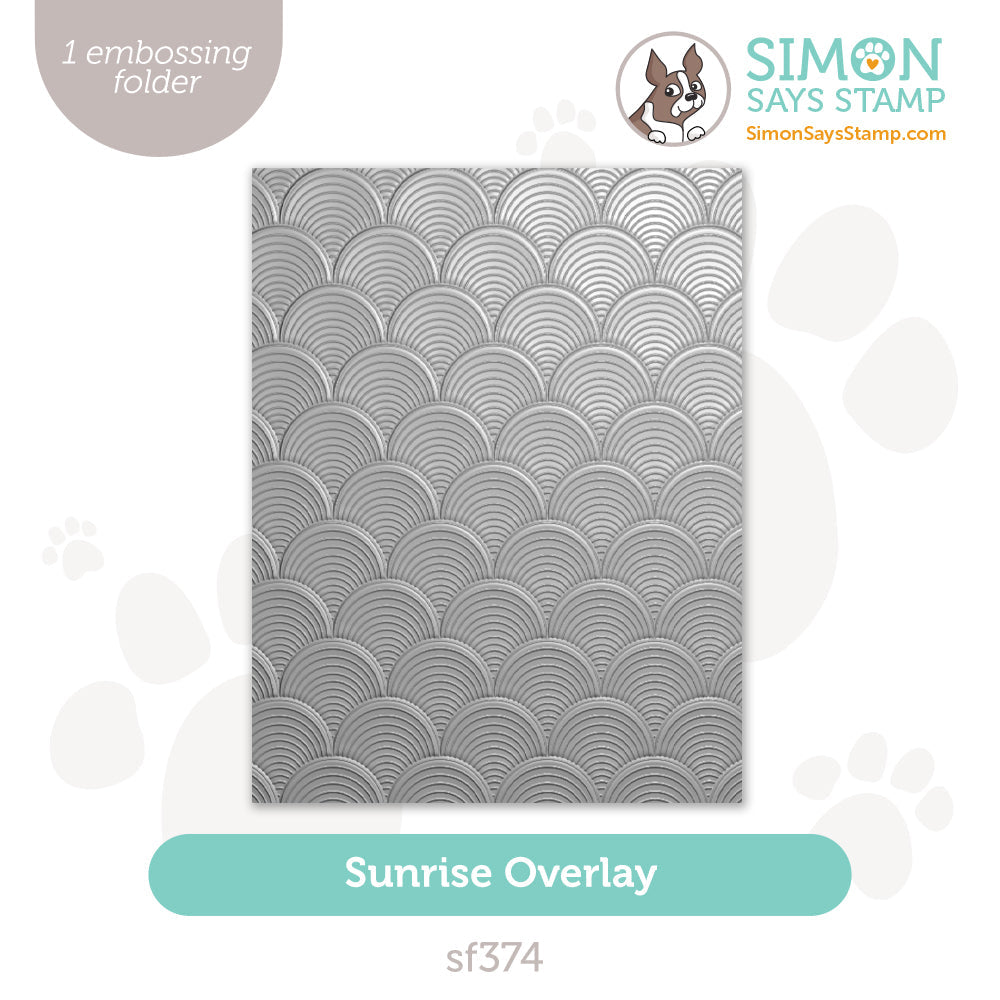 Simon Says Stamp Embossing Folder Sunrise Overlay sf374 Celebrate