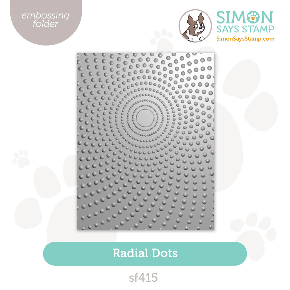 Simon Says Stamp Embossing Folder Radial Dots sf415 Favorite Things