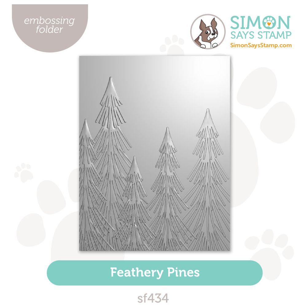 Simon Says Stamp Embossing Folder Feathery Pines sf434 Festive Fun