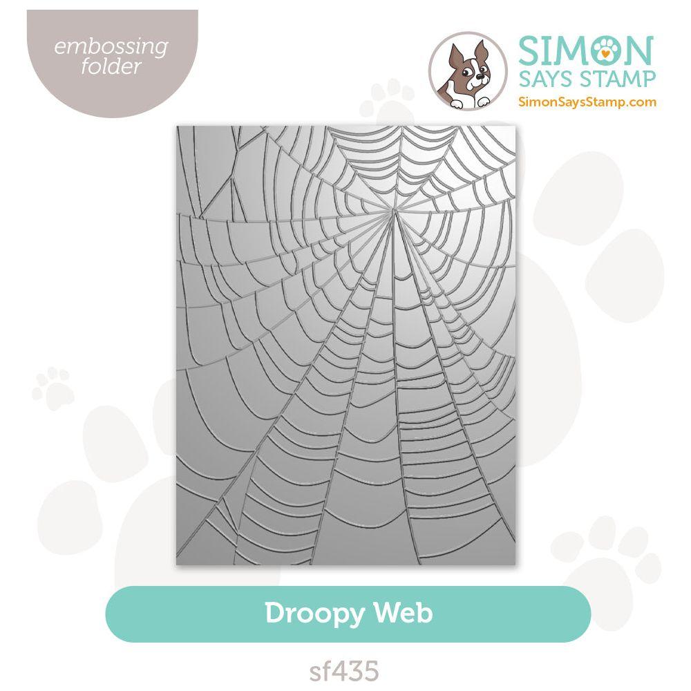 Simon Says Stamp Embossing Folder Droopy Web sf435 Stamptember