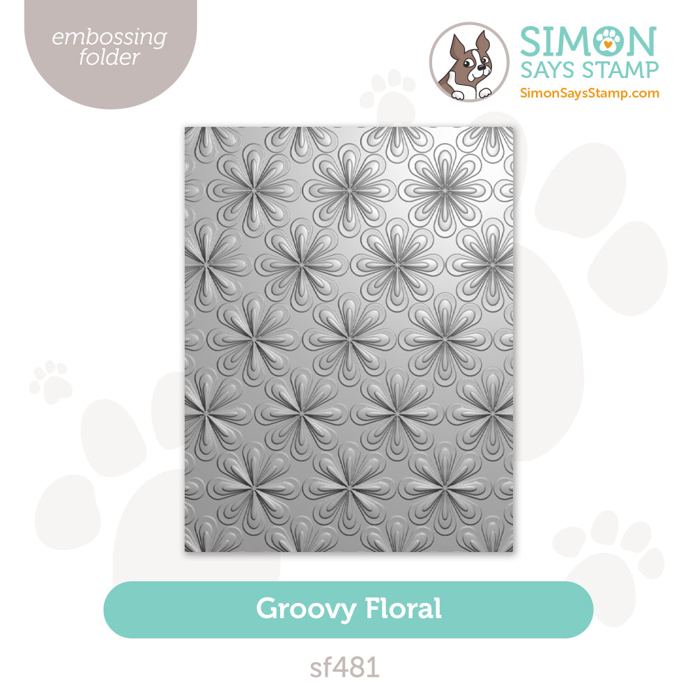 Simon Says Stamp Embossing Folder Groovy Floral sf481